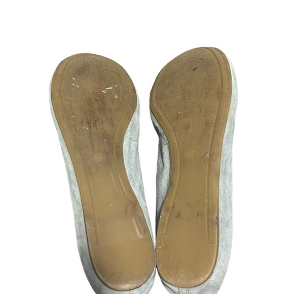 J. CREW Women's Soft Gray Suede Round Toe Ballet Flat Comfortable Shoes-Size 8 - Picture 12 of 14